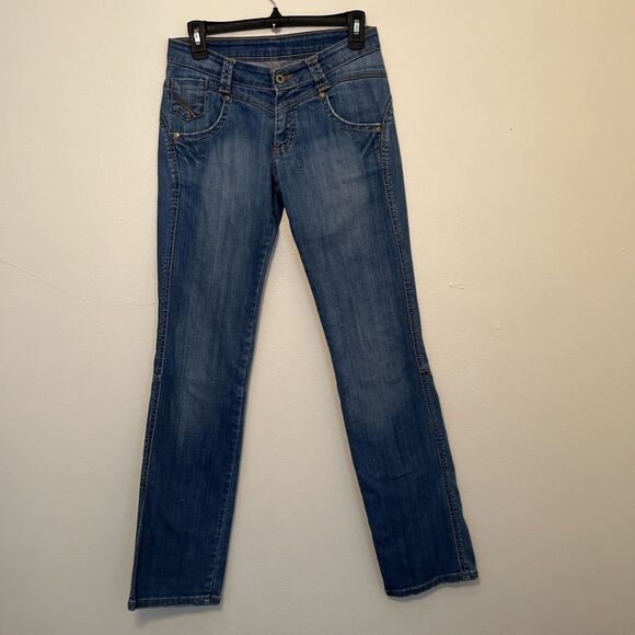 BIG STAR JEANS Vintage Y2K Ultra Low Rise Bootcut Jeans, Medium Wash- 28” - Picture 6 of 8